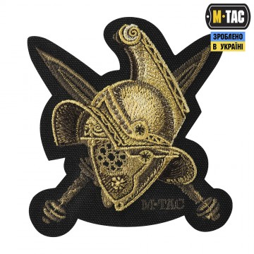 НАШИВКА GLADIATOR HELMET (ВЫШИВКА) BLACK, Золотой