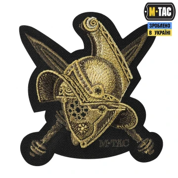 НАШИВКА GLADIATOR HELMET (ВЫШИВКА) BLACK, Золотой