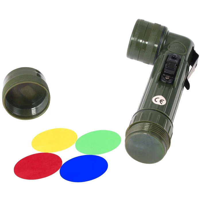 Тактический фонарь MIL-TEC Medium Anglehead Flashlight Olive Тактический фонарь MIL-TEC Medium Anglehead Flashlight Olive