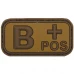 Нашивка група крові B(III) Rh+ Coyote