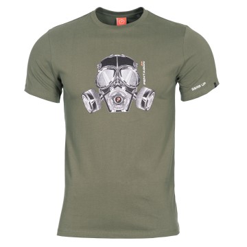 Футболка Pentagon Ageron Gas Mask Оливкова