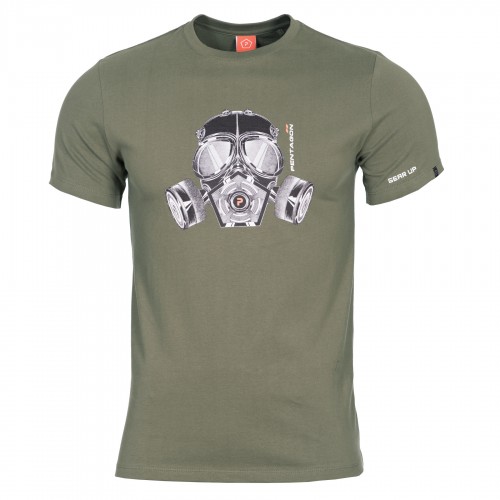 Футболка Pentagon Ageron Gas Mask Оливковая