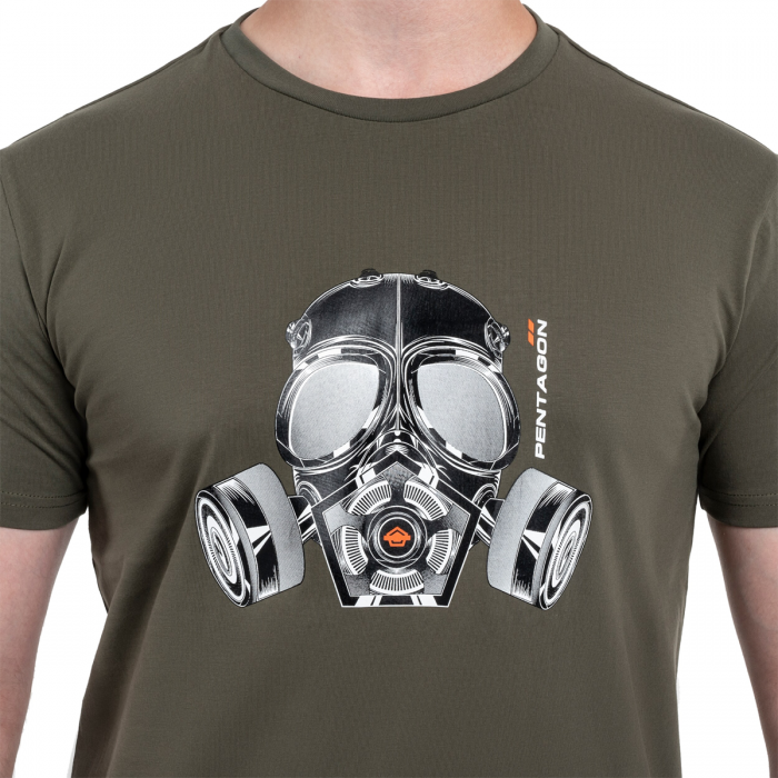 Футболка T-Shirt Pentagon "Gas-Mask" – Olive Футболка T-Shirt Pentagon "Gas-Mask" – Olive