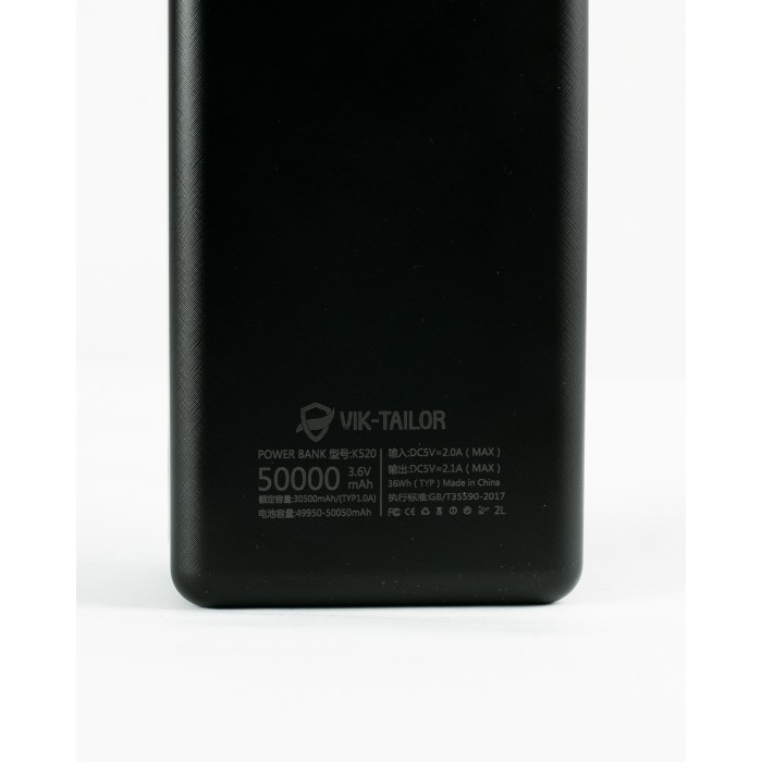 Павербанк VikTailor Powerbank 50000 mAh 2.1A Black Павербанк VikTailor Powerbank 50000 mAh 2.1A Black