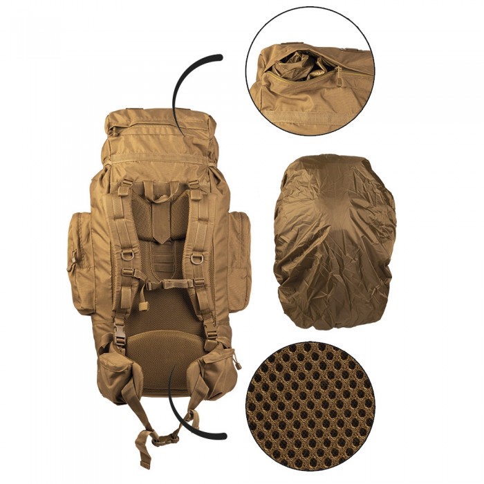 Рюкзак тактичний MIL-TEC «Recom» 88L Coyote Рюкзак тактичний MIL-TEC «Recom» 88L Coyote