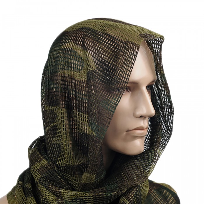 Шарф-сітка снайпера MIL-TEC Net Scarf PES 190x90 Woodland Шарф-сітка снайпера MIL-TEC Net Scarf PES 190x90 Woodland