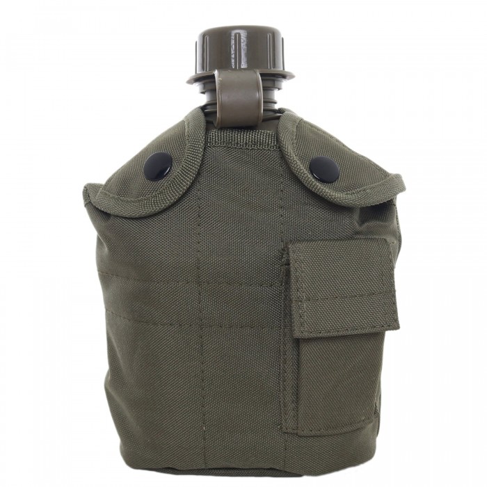 Фляга пластикова US 1L з казанком Olive Фляга пластикова US 1L з казанком Olive