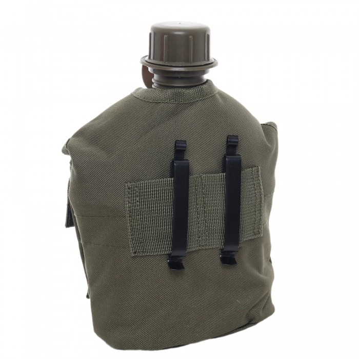 Фляга пластикова US 1L з казанком Olive Фляга пластикова US 1L з казанком Olive