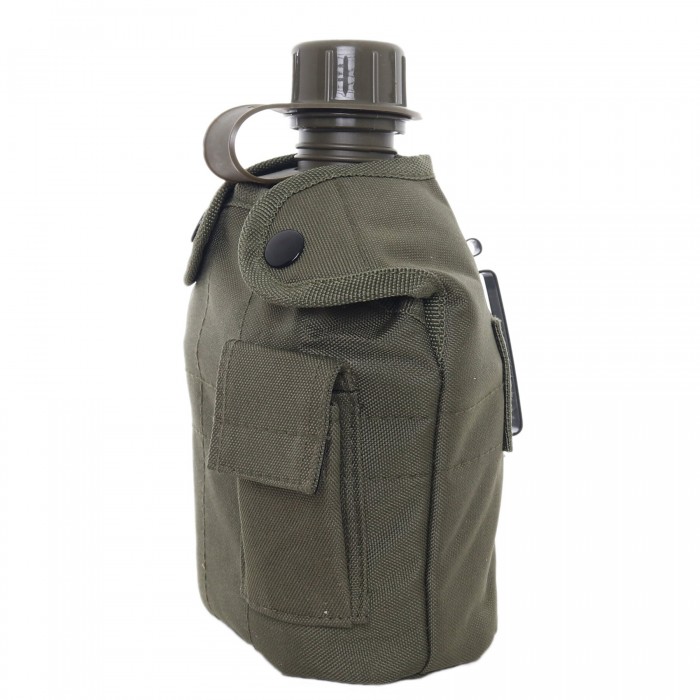 Фляга пластикова US 1L з казанком Olive Фляга пластикова US 1L з казанком Olive