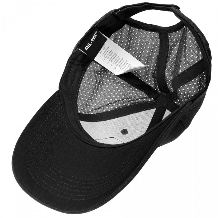 Бейсболка MIL-TEC Net Baseball Cap Black с сеткой Бейсболка MIL-TEC Net Baseball Cap Black с сеткой