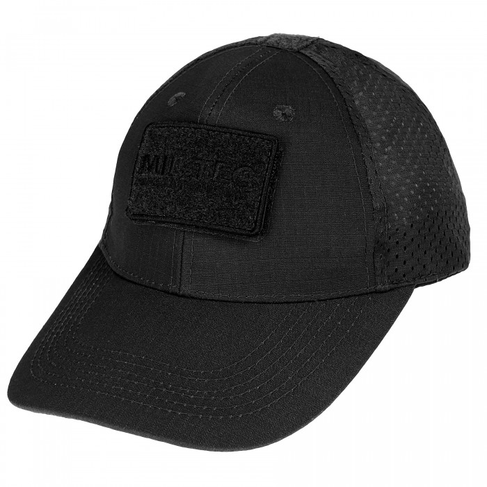 Бейсболка MIL-TEC Net Baseball Cap Black с сеткой Бейсболка MIL-TEC Net Baseball Cap Black с сеткой