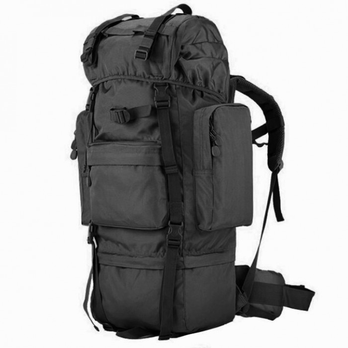 Рюкзак польовий з рамою 75L Black Рюкзак польовий з рамою 75L Black