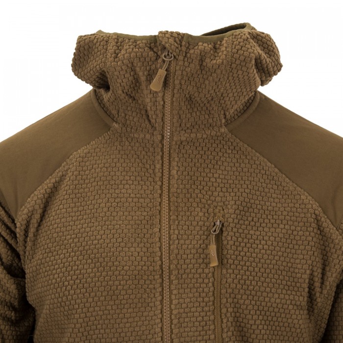 Кофта флісова Helikon-Tex Alpha Hoodie Jacket Grid Fleece Coyote Кофта флісова Helikon-Tex Alpha Hoodie Jacket Grid Fleece Coyote
