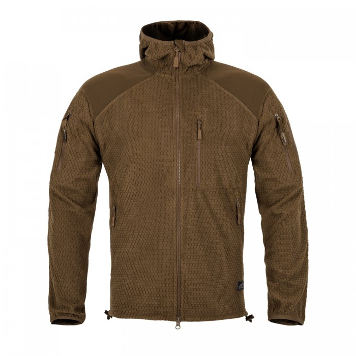 Кофта флісова Helikon-Tex Alpha Hoodie Jacket Grid Fleece Coyote Кофта флісова Helikon-Tex Alpha Hoodie Jacket Grid Fleece Coyote