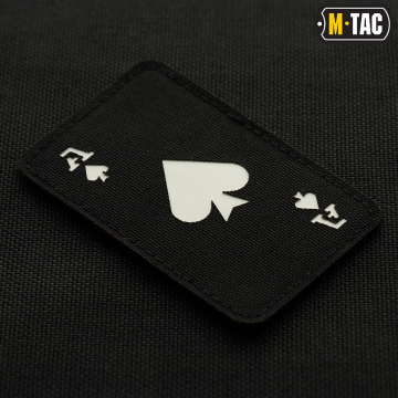 M-Tac нашивка Ace of Spades Laser Cut Black/GID, Black