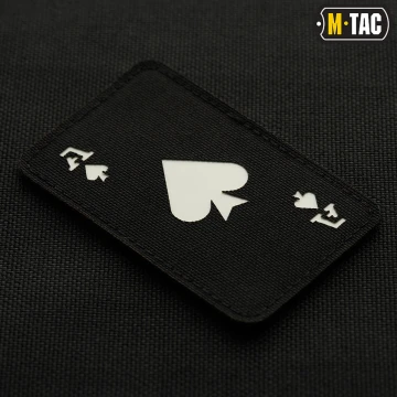M-Tac нашивка Ace of Spades Laser Cut Black/GID, Black