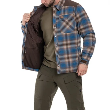 Сорочка Helikon Winter Warden Long Sleeve - Forest Blue Plaid, Блакитний