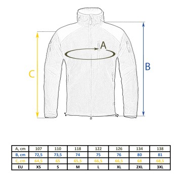Кофта флисовая Helikon-Tex Alpha Hoodie Jacket Grid Fleece Coyote