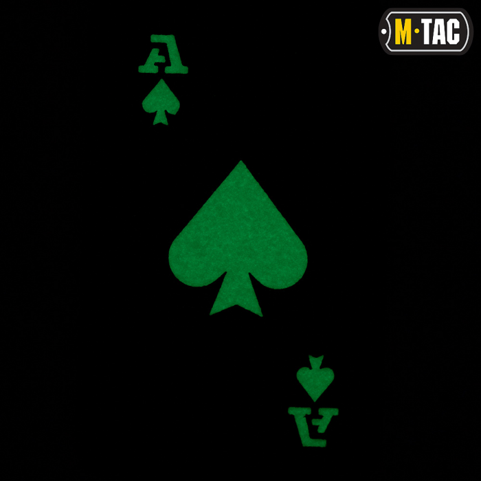 M-Tac нашивка Ace of Spades Laser Cut Black/GID, Black M-Tac нашивка Ace of Spades Laser Cut Black/GID, Black