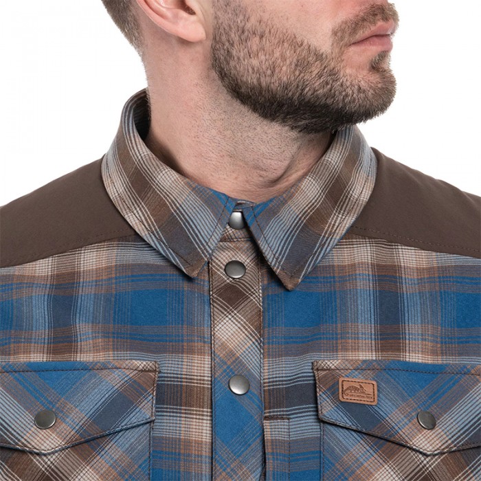 Сорочка Helikon Winter Warden Long Sleeve - Forest Blue Plaid, Блакитний Сорочка Helikon Winter Warden Long Sleeve - Forest Blue Plaid, Блакитний