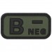 Нашивка група крові B(III) Rh- Olive