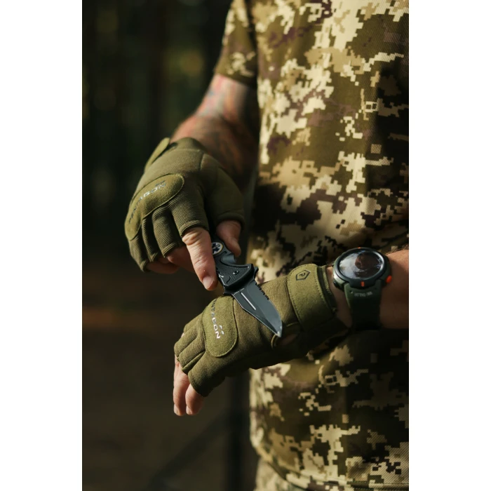 Рукавиці тактичні безпалі Pentagon Duty Mechanic 1/2 Gloves Olive Green Рукавиці тактичні безпалі Pentagon Duty Mechanic 1/2 Gloves Olive Green
