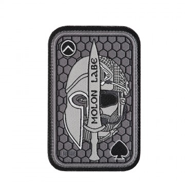 M-Tac нашивка Molon Labe Ace (жаккард) Сіра