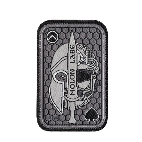 M-Tac нашивка Molon Labe Ace (жаккард) Сіра