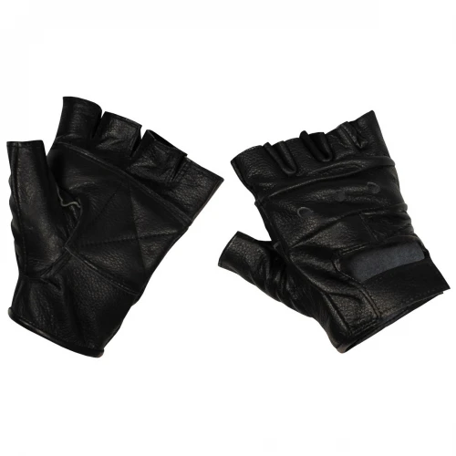 Безпалі шкіряні рукавиці MFH «Deluxe» Black