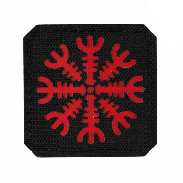 M-Tac нашивка шолом Жаху Laser Cut Black/Red