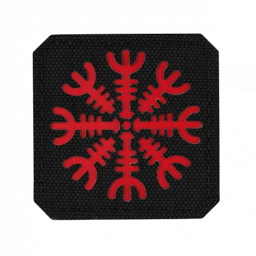 M-Tac нашивка шолом Жаху Laser Cut Black/Red