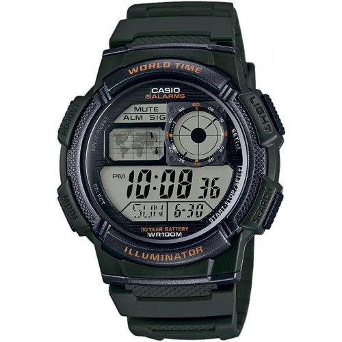 Годинник Casio AE-1000W-3AVEF, Зелений