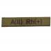 Військовий шеврон група крові A(II) Rh(+), Olive
