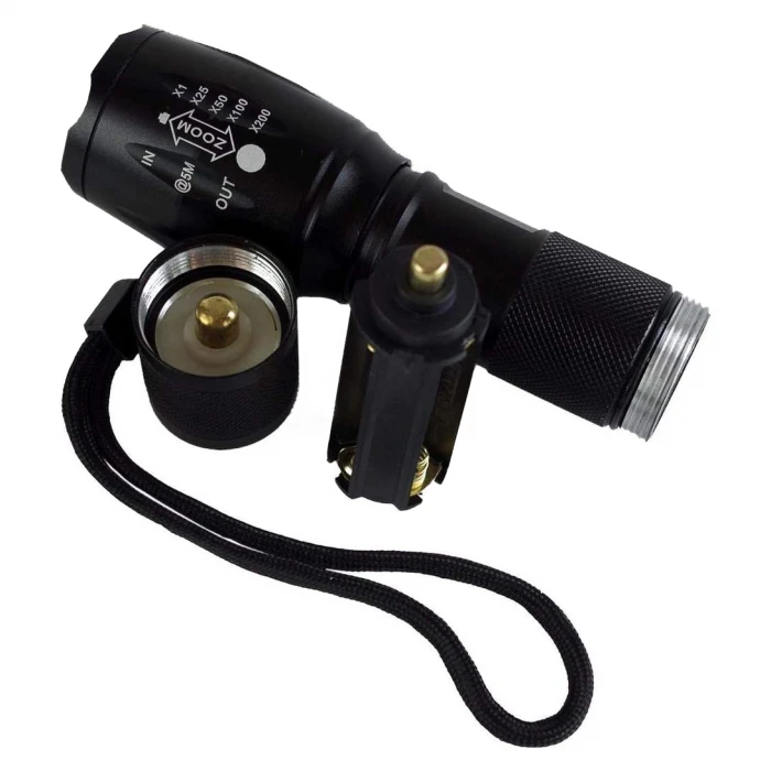 Ліхтар тактичний Deluxa Military Torch Black Ліхтар тактичний Deluxa Military Torch Black