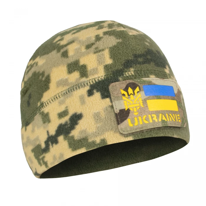 Шапка флисовая Vik-Tailor з липучками Velcro MM-14 (пиксель ЗСУ) Шапка флисовая Vik-Tailor з липучками Velcro MM-14 (пиксель ЗСУ)