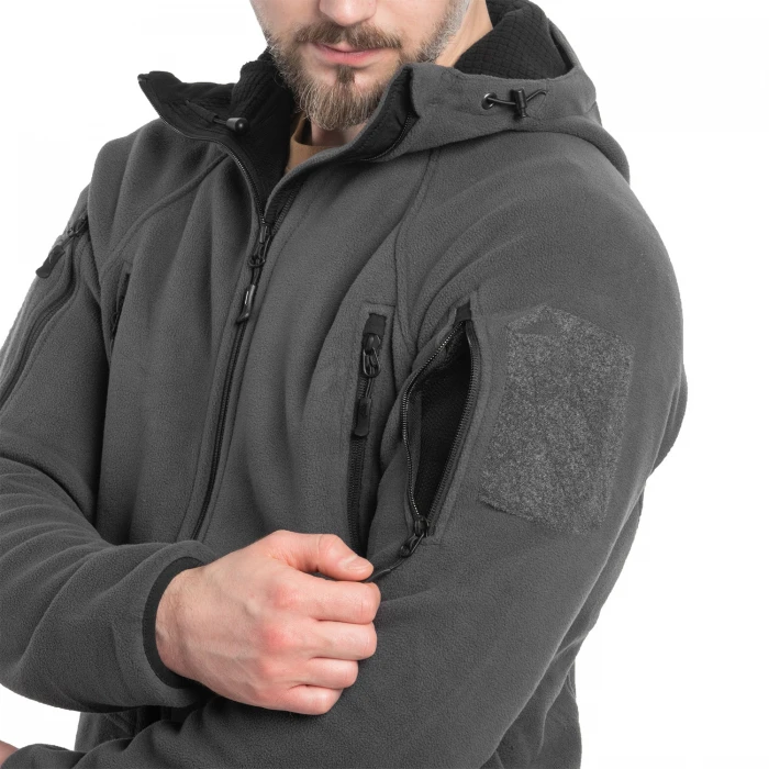 Флисовая кофта Helikon Patriot Mk2 Hybrid Fleece - Shadow Grey/Black Флисовая кофта Helikon Patriot Mk2 Hybrid Fleece - Shadow Grey/Black