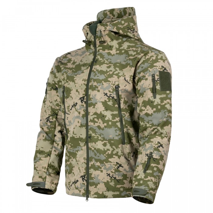 Куртка Vik-Tailor Outdoor Tactical SoftShell ММ-14 піксель ЗСУ Куртка Vik-Tailor Outdoor Tactical SoftShell ММ-14 піксель ЗСУ
