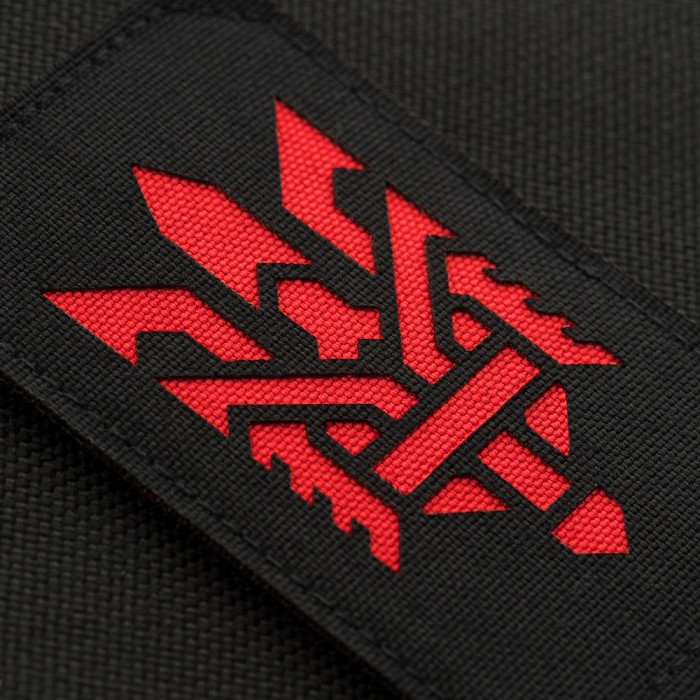 M-Tac нашивка Тризуб (стилізація) Laser Cut вертикальна Black/Red M-Tac нашивка Тризуб (стилізація) Laser Cut вертикальна Black/Red