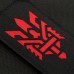 M-Tac нашивка Тризуб (стилізація) Laser Cut вертикальна Black/Red