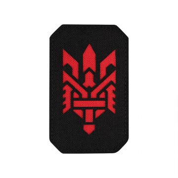 M-Tac нашивка Тризуб (стилізація) Laser Cut вертикальна Black/Red