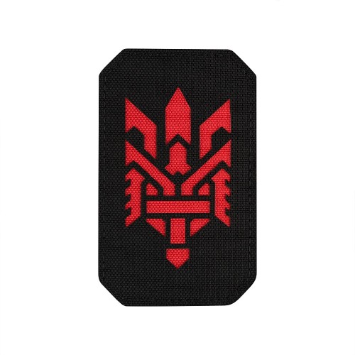 M-Tac нашивка Тризуб (стилізація) Laser Cut вертикальна Black/Red