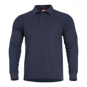 Поло с длинным рукавом Pentagon ANIKETOS Navy Blue
