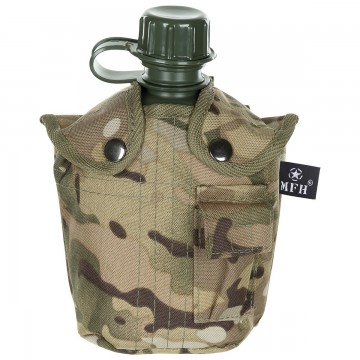 Фляга MFH 1л з чохлом Operation-Camo Multicam