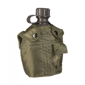 Фляга пластикова в чохлі Mil-Tec 1L Олива