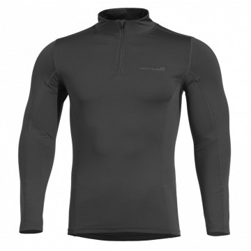 Термофутболка Pentagon Pindos 1/2 ZIP - чорна, Black