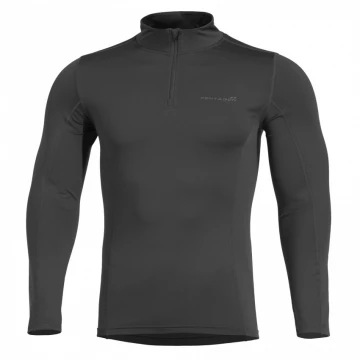 Термофутболка Pentagon Pindos 1/2 ZIP - чорна, Black