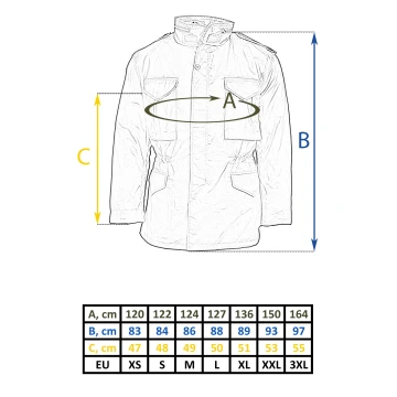 Куртка з відстібкою US STYLE M65 FIELD JACKET WITH LINER Чорна