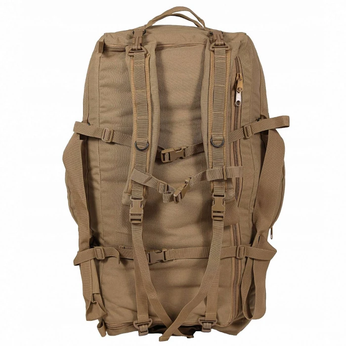 Сумка-рюкзак армейская MIL-TEC Combat Duffle Bag 118L Coyote с колесами Сумка-рюкзак армейская MIL-TEC Combat Duffle Bag 118L Coyote с колесами