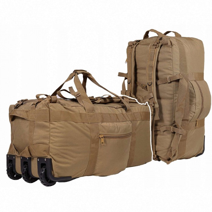 Сумка-рюкзак армійська MIL-TEC Combat Duffle Bag 118L Coyote з колесами Сумка-рюкзак армійська MIL-TEC Combat Duffle Bag 118L Coyote з колесами