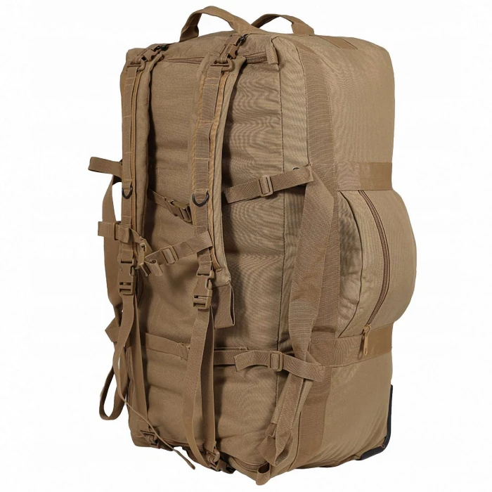 Сумка-рюкзак армейская MIL-TEC Combat Duffle Bag 118L Coyote с колесами Сумка-рюкзак армейская MIL-TEC Combat Duffle Bag 118L Coyote с колесами